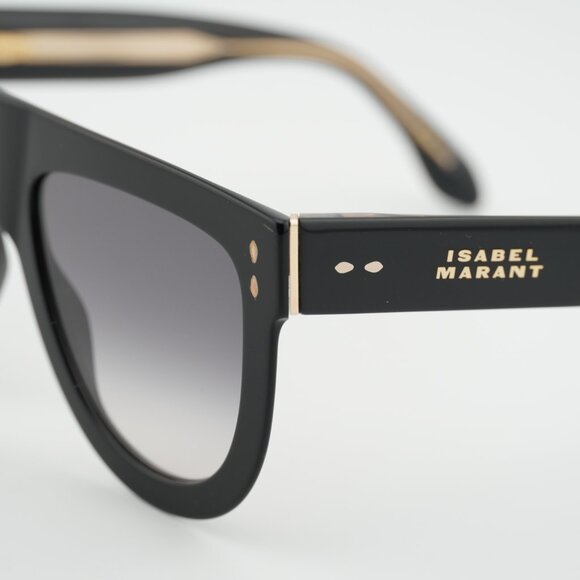 Isabel Marant IM 0075/S 0807 9O Sunglasses Black Aviator Frame, Grey Lenses main image 4